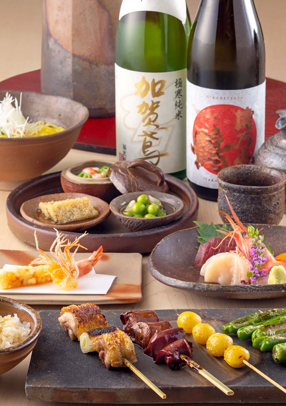 比内地鶏と和食