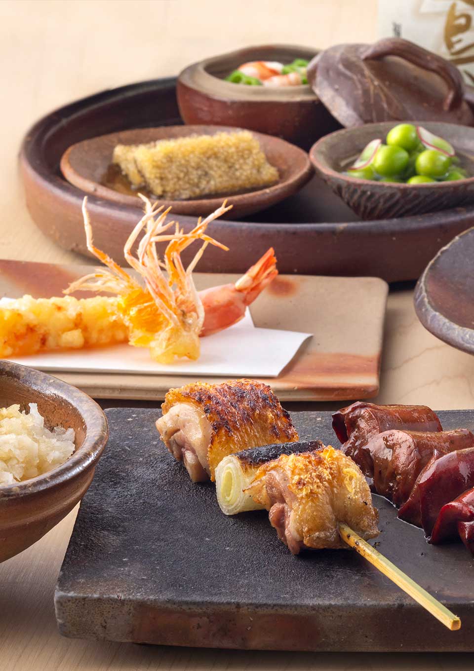 比内地鶏と和食