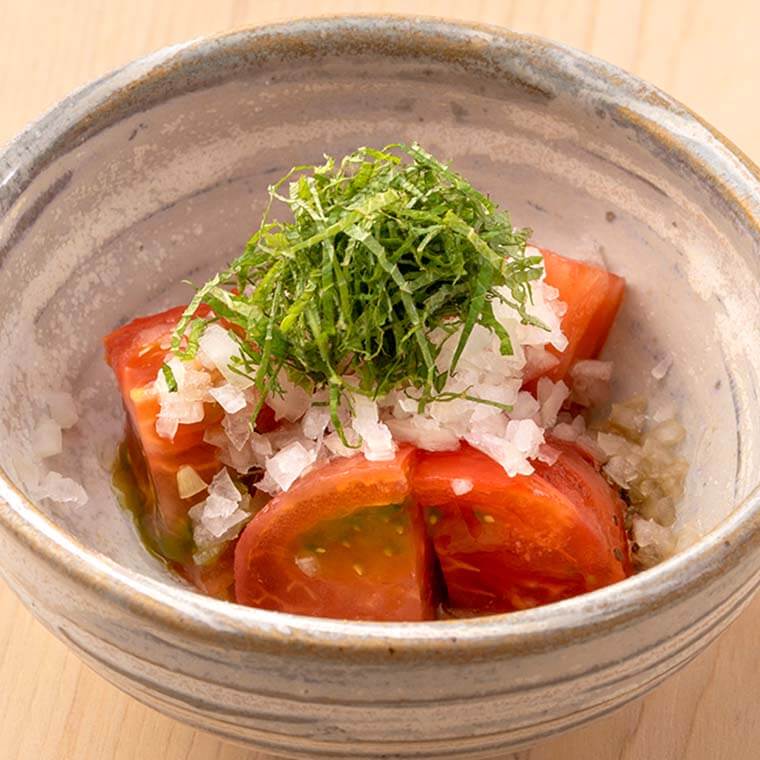 静岡県産アメーラトマトと自家製ドレッシングのサラダ