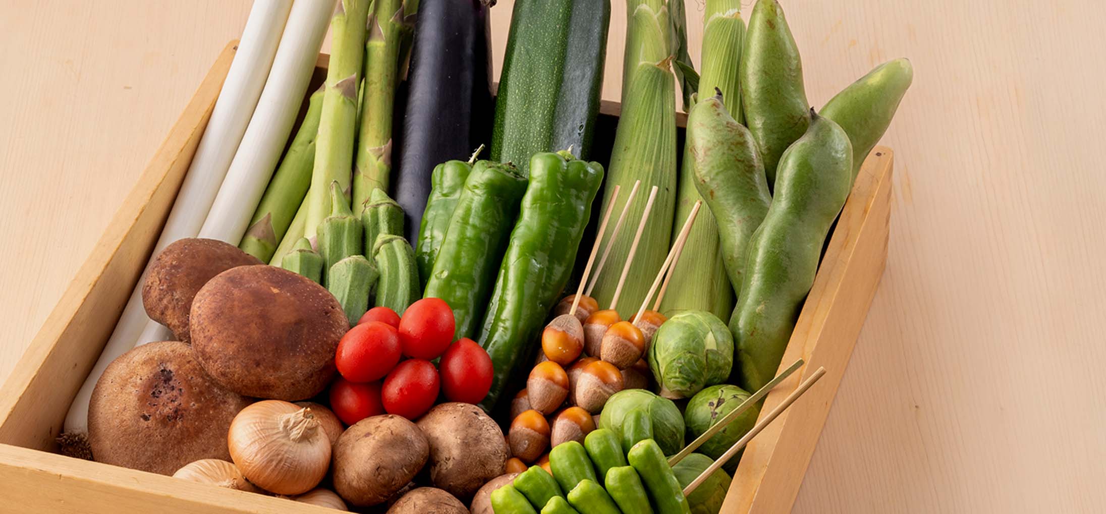 北海道から仕入れた、こだわりの野菜焼いただけで素材の旨味十分